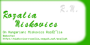 rozalia miskovics business card